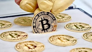 9999 Pure Gold Bitcoin Mass Production Process Excellent Korean Gold Manufacturing Factory [upl. by Kruse877]