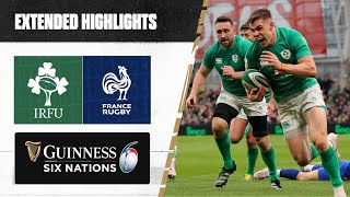 THE GREATEST MATCH 🔥  Extended Highlights  Ireland v France  Guinness Six Nations Rugby [upl. by Fotina542]