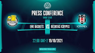 EWE Baskets Oldenburg v Besiktas Icrypex  Press Conf  Basketball Champions League 202122 [upl. by Netfa]