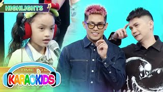 Vhong is jokingly proud that he guessed the song correctly  Karaokids [upl. by Ahrat]