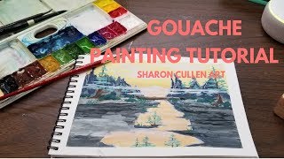 Gouache Landscape Painting [upl. by Nicolea]