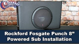 ClassicCarStereos  Rockford Fosgate 8quot Punch Sub Installation [upl. by Htedirem]