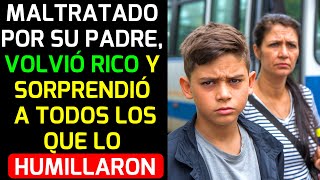 El niño fue maltratado por su padre su madre se lo llevó y volvió rico [upl. by Muraida]