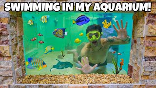 Swimming With My FISH inside 4000G SALTWATER REEF POND [upl. by Niret936]