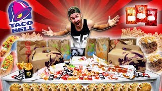 THE 100 TACO BELL MENU CHALLENGE 12000 CALORIES [upl. by Nelyt]