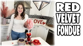 Red Velvet Fondue Recipe redvelvet fondue simpledessert simplerecipes redvelvetfondue [upl. by Adrahc]