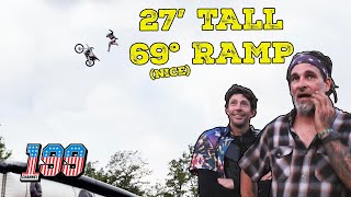 Travis Pastrana Tests World’s Largest FMX Ramp [upl. by Gnilrac]