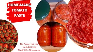 HOMEMADE TOMATO PASTEHYGIENICALLY PROCESSED amp PRESERVED LONG SHELF LIFE [upl. by Aniroz289]