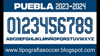 Tipografía Club Puebla 2324 FREE DOWNLOAD [upl. by Einnob576]