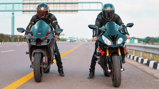 BMW S1000RR VS ZX10R  Hottest Race Ever [upl. by Sara]