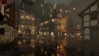 Medieval Ambience  Medieval Castle Rain 8 Hours  Horses Carriage  Relaxation and Sleep [upl. by Nner45]