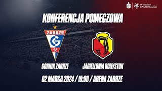 Konferencja prasowa po meczu Górnik Zabrze  Jagiellonia Białystok [upl. by Gaudet]