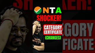 NTA Shocker Changes in Category Certificate😱😱jee jee2025 categorycertificate nta iit iitjee [upl. by Jerald457]