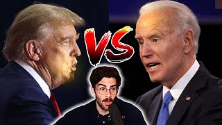 HasanAbi reacts to TrumpBiden debate [upl. by Atreb]