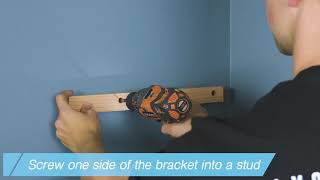 Floating Corner Shelf Installation Tutorial  How To  Lyons Crafted  Custom Floating Shelf  DIY [upl. by Aicelet]