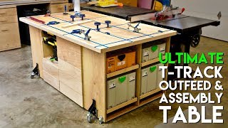 ULTIMATE TTrack Assembly amp Outfeed Table  Workbench with Systainer Storage  How To Build [upl. by Ahsekahs574]