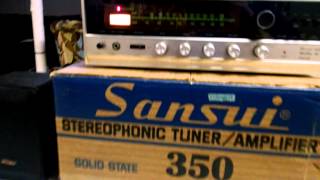 Sansui 350 Receiver Playing Again After 27 Years in Storage [upl. by Oigolue]