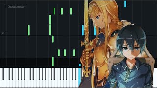 SAO Alicization War of Underworld ED  unlasting piano tutorial sheet music by Anita Hu [upl. by Harihs]