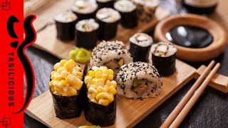 HANGOVER SUSHI – Sushi selber machen – Maki Insideo Out Rolls Gunkan Maki  Sushi ohne Fisch [upl. by Arahsak]