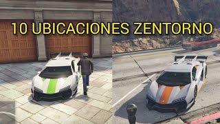 10 UBICACIONES del ZENTORNO en GTA V MODO Historia ✅ [upl. by Thorstein292]