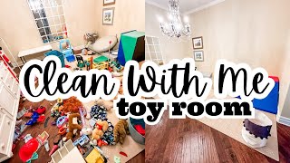 Clean With Me and DECLUTTER DISASTROUS TOY ROOM  Cleaning Motivation [upl. by Aivat]