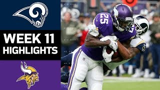 Rams vs Vikings  NFL Week 11 Game Highlights [upl. by Enicar]