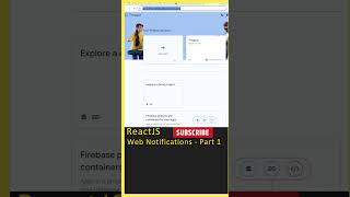 Web Push Notifications with ReactJS and Firebase React JS Tutorial UI Frontend Tutorial shorts [upl. by Herries]