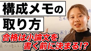 合格は小論文を書く前に決まる！構成メモの取り方 [upl. by Artenra]