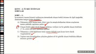 6GELİR VERGİSİNDE ÜCRET İSTİSNASI SORU ÇÖZÜMÜ  HÜSEYİN ÇUKURTEPE [upl. by Uaeb]