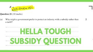 SUBSIDY QUESTION AND ANSWER tough past HSC [upl. by Bigner]