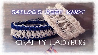 Rainbow Loom SAILORS REEF KNOT BRACELET EASY by Crafty Ladybug  Wonder Loom DIY LOOM [upl. by Elcarim]