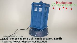 2023 Doctor Who 60th Anniversary Tardis  Hallmark Christmas Ornament [upl. by Nemad]