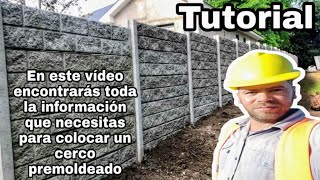 Tutorial de instalación de un cerco premoldeado [upl. by Ellehs187]