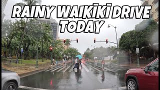 Hawaii Today  Rainy Waikiki Drive McCully St Kalakaua Ave Monsarrat Ave November 5 2024 [upl. by Yddeg]