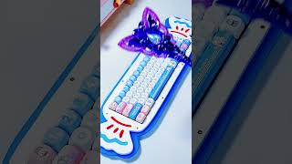 Cute White Rabbit CandyThemed Mechanical Keyboard  Sweet Retro Design [upl. by Ahsa]