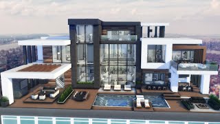 LUXURY MODERN PENTHOUSE  No CC Sims 4 Speed Build [upl. by Karyn]