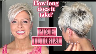 Everyday Pixie Styling  Timed Tutorial  Blonde GrowOut Update [upl. by Enelaehs774]