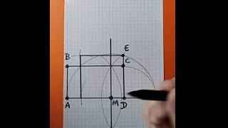 Dado un RECTÁNGULO trazar un CUADRADO EQUIVALENTE en Dibujo Técnico Geometría Tema equivalencias [upl. by Gertrude]