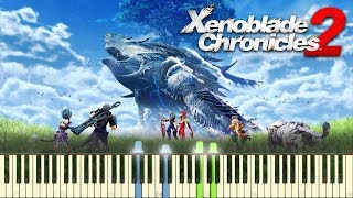 Xenoblade Chronicles 2  Elysium in the Blue Sky  Piano Synthesia [upl. by Roseanne]