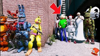 CAN THE ANIMATRONICS DEFEAT THE ULTIMATE VILLAIN SQUAD GTA 5 Mods FNAF RedHatter [upl. by Eraste]