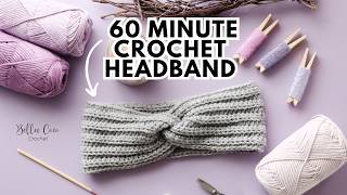 Crochet a Headband in Just 60 Minutes Fast and Easy Crochet For Beginners [upl. by Einohtna915]