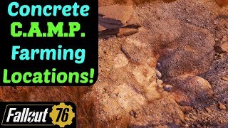 Fallout 76 Concrete CAMP Farming Locations [upl. by Rossen538]