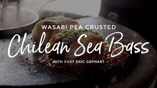 Wasabi Pea Crusted Chilean Sea Bass on the Kamado Joe Classic II [upl. by Aerdno]