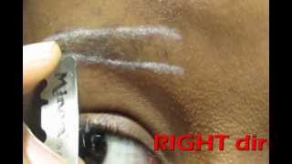 HOW I SHAVE MY EYEBROWS  beginners technique [upl. by Clarence]