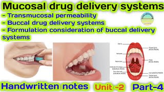 Buccal drug delivery systems in Novel drug delivery systems unit 2 [upl. by Crista]