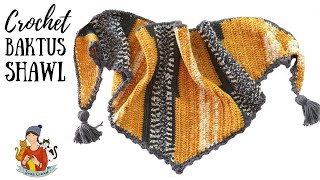 Crochet Easy Baktus Shawl  Scarf  Cowl [upl. by Aehsel34]