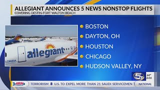 Allegiant adds five new routes from DestinFort Walton Beach [upl. by Nagn940]