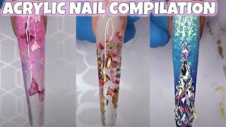 XXL Coffin nail compilation  USING ACRYLIC [upl. by Eemiaj708]