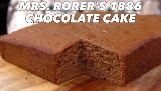 Mrs Rorers 1886 Chocolate Cake Recipe  Old Cookbook Show [upl. by Vicky245]