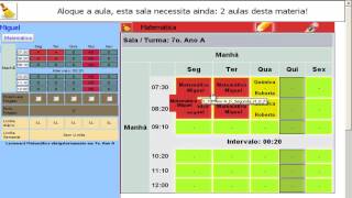 Horário Fácil  Editor de soluções para montar horário escolar  Alocando professores nas salas [upl. by Alicsirp]